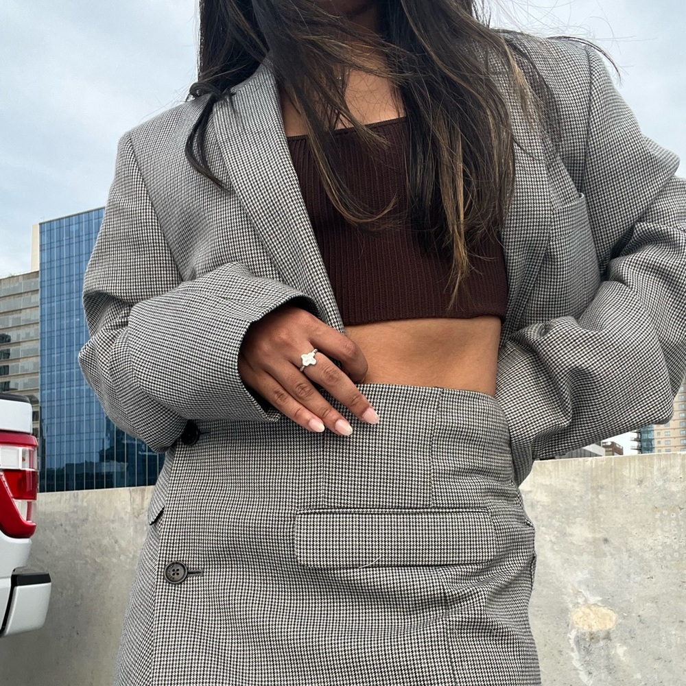 2 piece blazer set- upcycled out of an oversized blazer